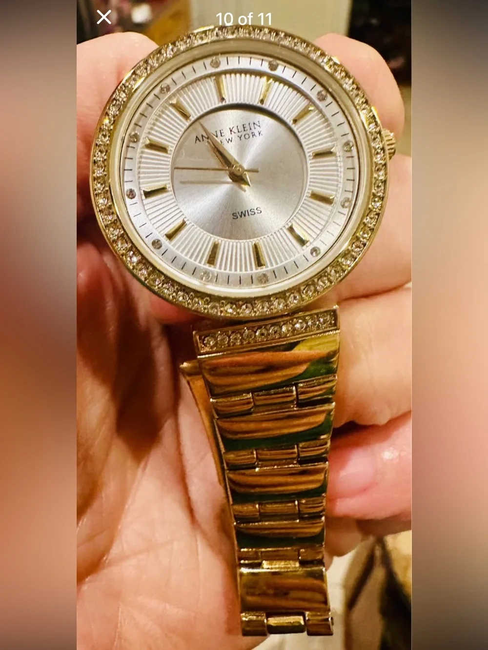 New in box Anne Klein Gold Diamond Watch